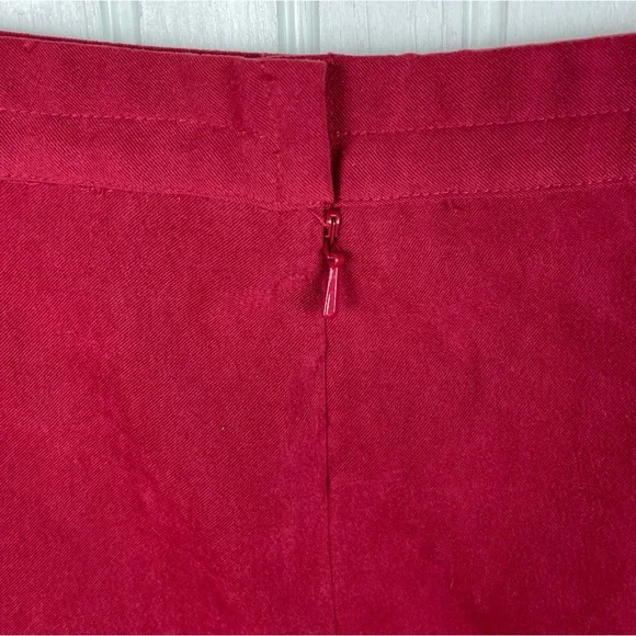 NEW CJ Banks Moleskin Maxi Skirt Women's Plus Size 16W Burgundy Red Faux Suede - Picture 9 of 10